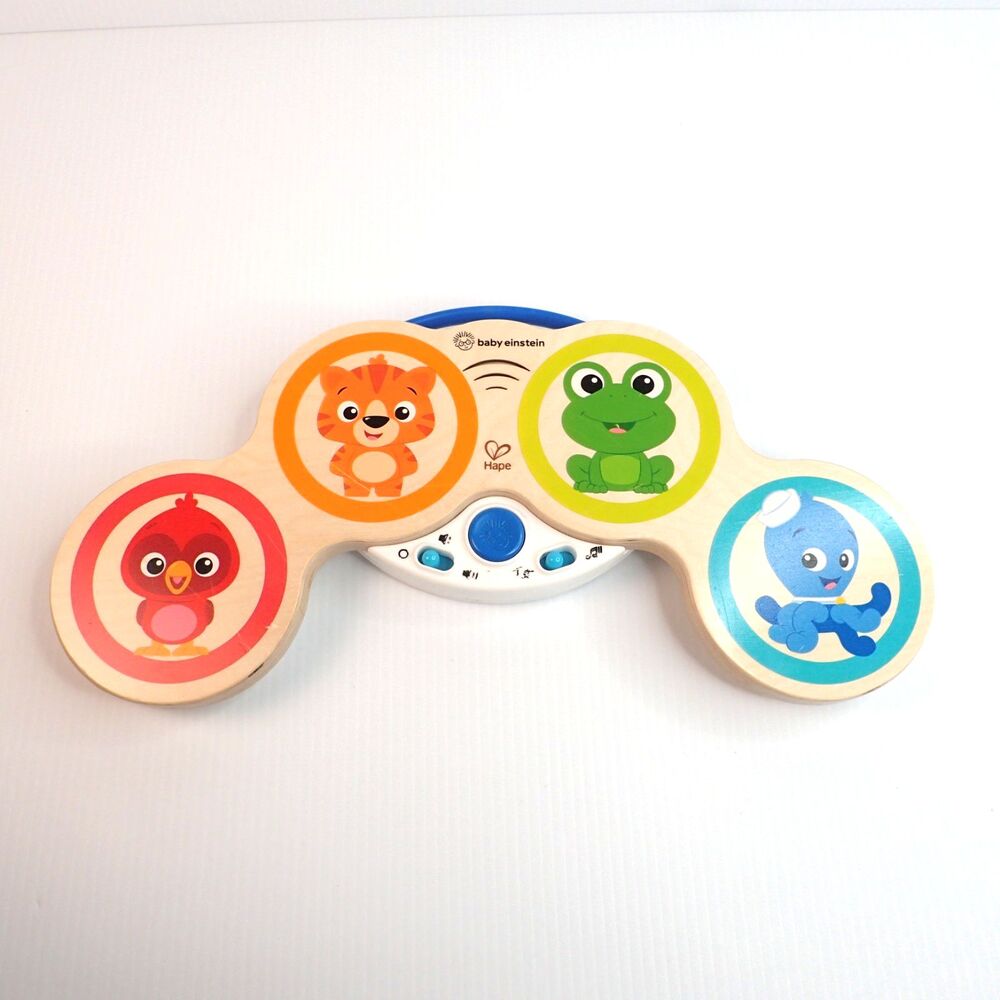 Baby Einstein Hape Wood Touch Drum with Magic Touch Technology Vibrant Colors